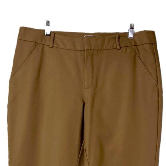 Merona Classic Ankle Pants Stretch Mid Rise Tobacco Brown Women’s Plus Size 14 - Picture 3 of 6